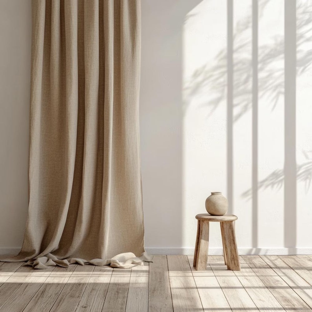 ORGANIC Linen Curtain Modern Home Decor 100% Natural European Linen Bedroom Farmhouse Curtains Elegant Linen Curtain with Tab top heading